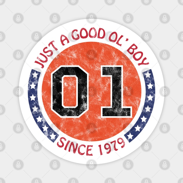 Dukes of Hazzard - Just A Good Ol' Boy Since 1979 Vintage (01 General Lee) Magnet by albinochicken